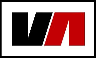 A black "V" next to a red "A", an acronym for Ventrix Advertising. A logo